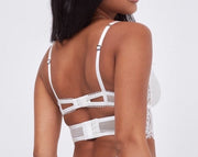 Eliana Satin & Lace Underwired Bustier